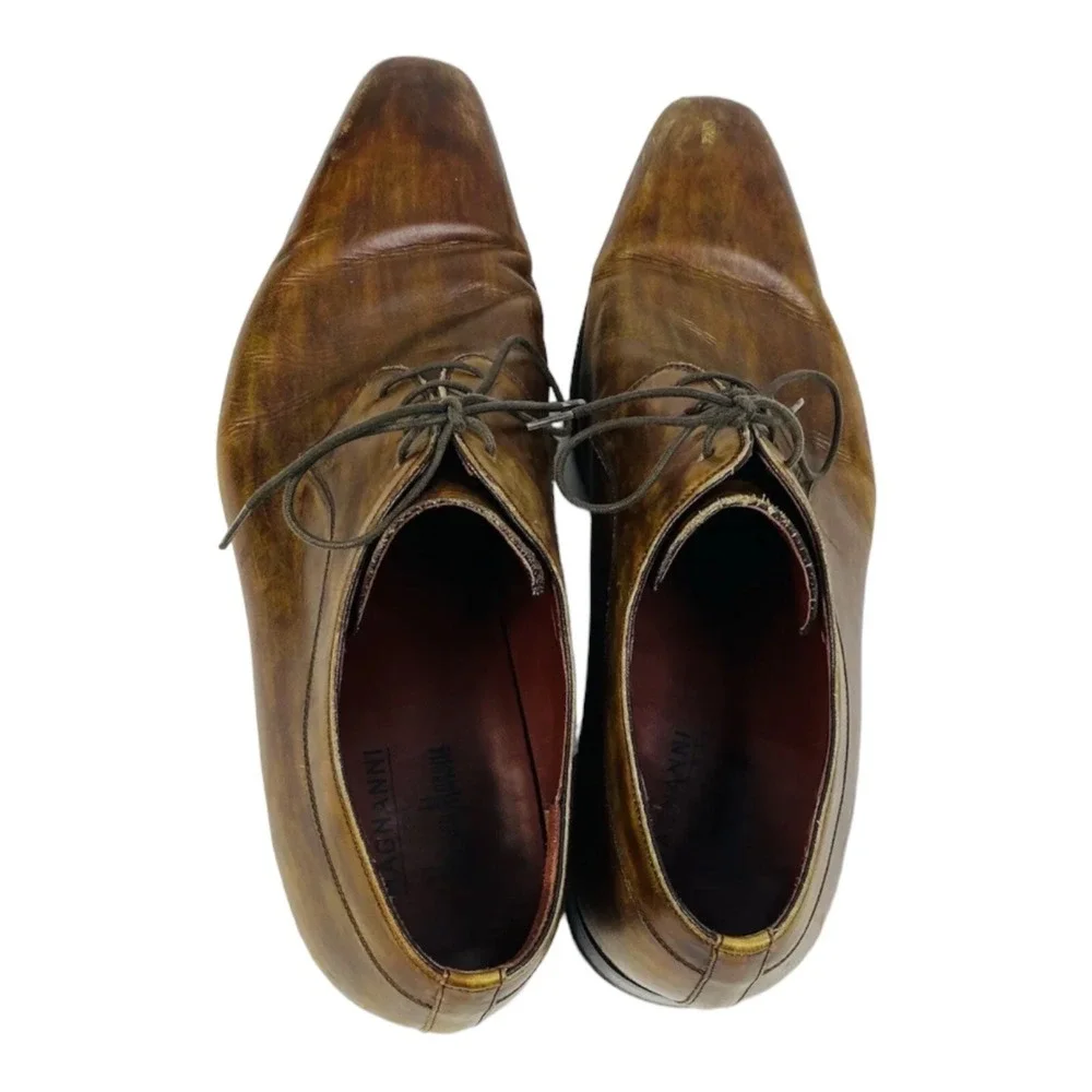 Magnanni‎ for Neiman Marcus Brown Leather Dress Shoes 9.5 H